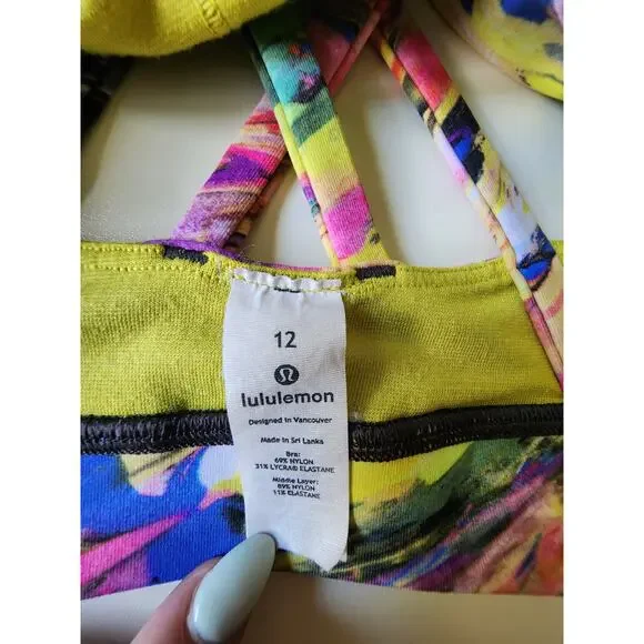 Lululemon Sports Bra Women's 12 Multicolor - Picture 3 of 6